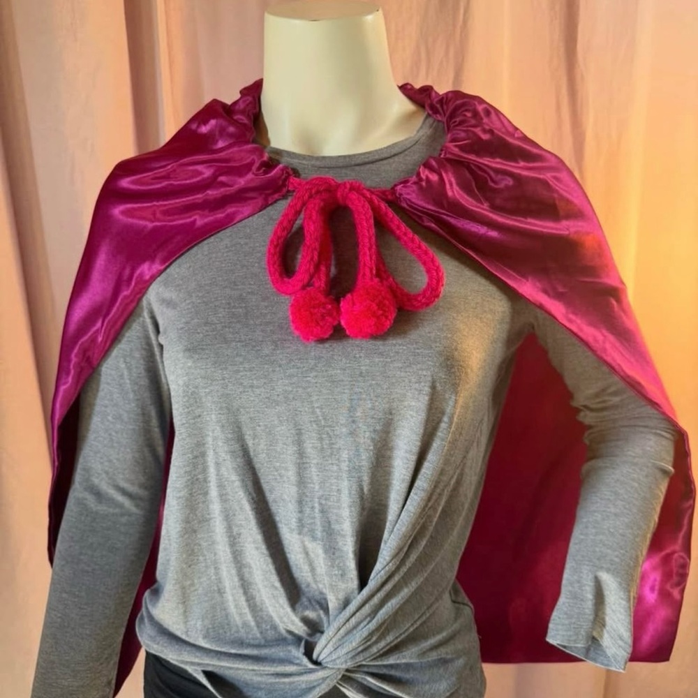 3 Kids Pink  Cape Costume